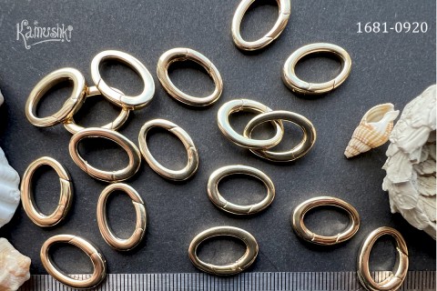 Застежка-карабин "овал" №1681-0920, 13х18 мм, 1 шт Застежка-карабин "овал" №1681-0920, 13х18 мм, 1 шт
