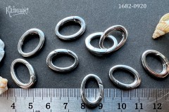 Застежка-карабин "овал" №1682-0920, 13х18 мм, 1 шт Застежка-карабин "овал" №1682-0920, 13х18 мм, 1 шт