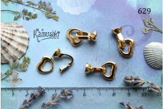 Застежка двухкомпонентная № 629 сердечко Застежка двухкомпонентная № 629 сердечко