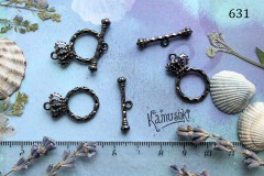 Застежка-тоггл "корона" № 631, 1 шт Застежка-тоггл "корона" № 631, 1 шт