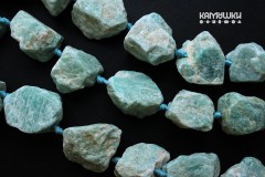 Амазонит, необработанные куски крупные, набор 5 бусин Амазонит, необработанные куски крупные, набор 5 бусин