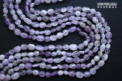 Аметист, микс оттенков, галтовка, набор 9,5 см