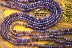 Аметист светлый, граненый шар 4 мм, набор 9,5 см Аметист светлый, граненый шар 4 мм, набор 9,5 см