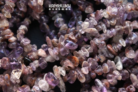 Аметист с включением гётита, крошка, набор 9 см