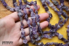 Аметист, кусочки необработанные, набор 9 см