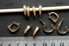 Бейл разъемный с фианитами 10х15 мм №1773R, 1 шт Бейл разъемный с фианитами 10х15 мм №1773R, 1 шт