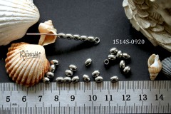 Бусина "рис", 4х6 мм, сталь, №1514S-0920, 1шт Бусина "рис", 4х6 мм, сталь, №1514S-0920, 1шт