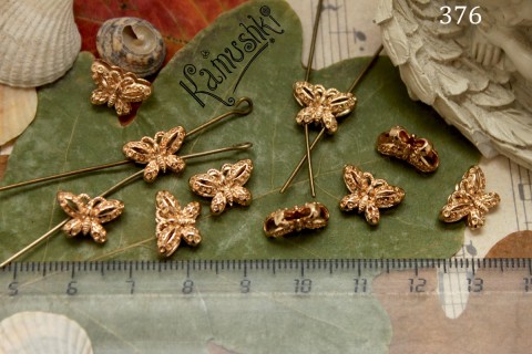 Бусина фигурная №376 "бабочка", 8х12 мм, 1 шт.
