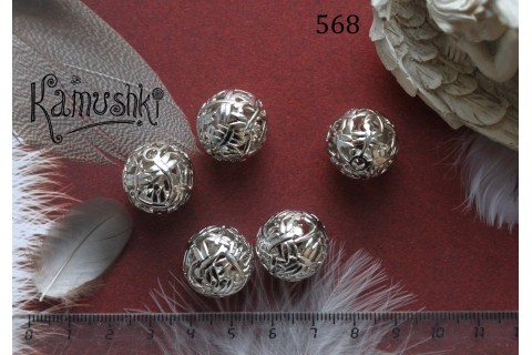 Бусина-шар стрекозы №568 17,5 мм, 1 шт
