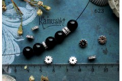 Бусина-рондель №623 с фианитами Бусина-рондель №623 с фианитами