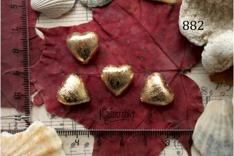 Бусина-сердечко 14х14,5 мм, № 882, 1 шт