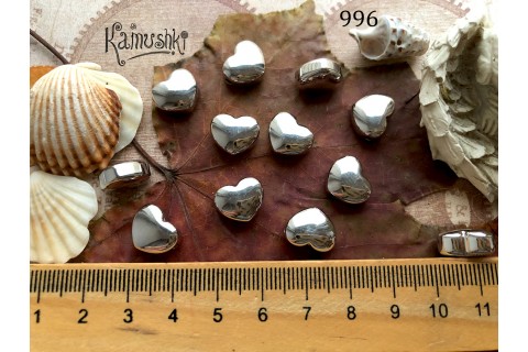 Бусина "сердечко" 10х12 мм №996