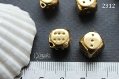 Бусина "игральная кость" 9 мм, №2312, 1 шт Бусина "игральная кость" 9 мм, №2312, 1 шт