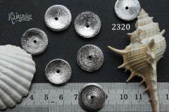 Рондель плоский фактурный 2,5х18 мм, №2320, 1 шт