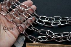 Цепь крупная, звено 13х24 мм, отрезок 10 звеньев (20 см) №1011 Цепь крупная, звено 13х24 мм, отрезок 10 звеньев (20 см) №1011