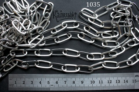 Цепь крупная, звено 9.5х21 мм, отрезок 20 см (11 звеньев) №1035 Цепь крупная, звено 9.5х21 мм, отрезок 20 см (11 звеньев) №1035