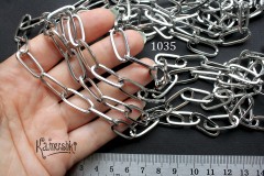 Цепь крупная, звено 9.5х21 мм, отрезок 20 см (11 звеньев) №1035 Цепь крупная, звено 9.5х21 мм, отрезок 20 см (11 звеньев) №1035