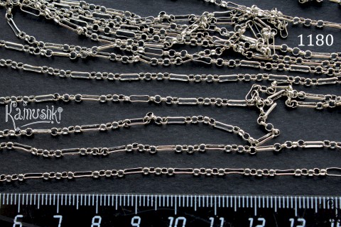 Цепочка фигурная с прямоугольниками, № 1180, отрезок 50 см Цепочка фигурная с прямоугольниками, № 1180, отрезок 50 см