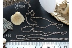 Цепь, звено овальное 2х3 мм, №1329, отрезок 50 см Цепь, звено овальное 2х3 мм, №1329, отрезок 50 см