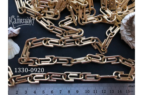 Цепь фигурная "скрепка", №1330-0920, отрезок 15 см Цепь фигурная "скрепка", №1330-0920, отрезок 15 см