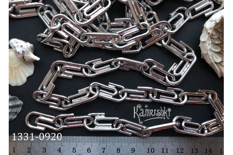 Цепь фигурная "скрепка", №1331-0920, отрезок 15 см Цепь фигурная "скрепка", №1331-0920, отрезок 15 см
