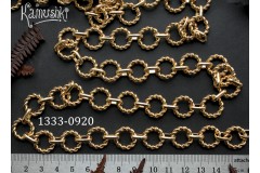 Цепочка №1333-0920, фигурная "витое кольцо", отрезок 24 см Цепочка №1333-0920, фигурная "витое кольцо", отрезок 24 см