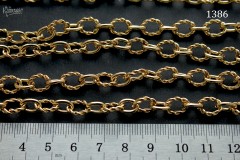 Цепочка №1386-0920, фигурная "овалы", отрезок 25 см