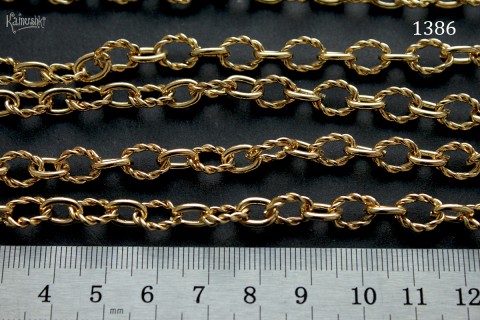 Цепочка №1386-0920, фигурная "овалы", отрезок 25 см