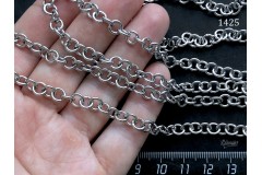 Цепь средняя "кольцо 6 мм", №1425-0920, отрезок 50 см Цепь средняя "кольцо 6 мм", №1425-0920, отрезок 50 см