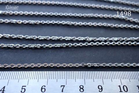 Цепочка стальная, звено 2,2х3мм №1498S-0920, отрезок 50 см