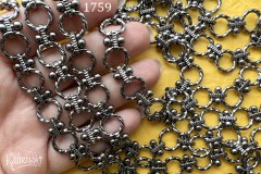 Цепь фигурная "витой круг с перекладиной", отрезок 24 см, №1759