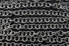 Цепь фигурная "рельефные кольца" 8 мм, №1766-0920, отрезок 50 см
