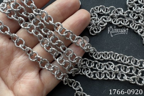 Цепь фигурная "рельефные кольца" 8 мм, №1766-0920, отрезок 50 см Цепь фигурная "рельефные кольца" 8 мм, №1766-0920, отрезок 50 см