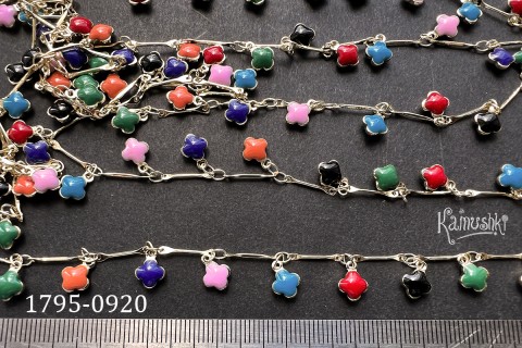 Цепь с подвесками с эмалью, отрезок 23 см, №1795-0920 Цепь с подвесками с эмалью, отрезок 23 см, №1795-0920