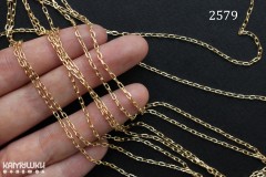 Цепь мелкая "овал", звено 2х3 мм, № 2579, отрезок 50 см Цепь мелкая "овал", звено 2х3 мм, № 2579, отрезок 50 см