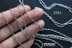 Цепь мелкая "овал", звено 2х3 мм, № 2581, отрезок 50 см Цепь мелкая "овал", звено 2х3 мм, № 2581, отрезок 50 см