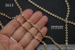 Цепь "сердечки", звено 4х6 мм, №2613, отрезок 50 см Цепь "сердечки", звено 4х6 мм, №2613, отрезок 50 см