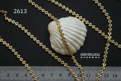 Цепь "сердечки", звено 4х6 мм, №2613, отрезок 50 см Цепь "сердечки", звено 4х6 мм, №2613, отрезок 50 см