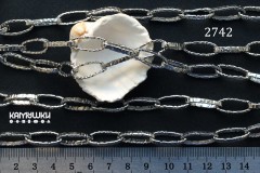 Цепь крупная "овал фактурный", звено 8х18 мм, №2742-0920, отрезок 25 см Цепь крупная "овал фактурный", звено 8х18 мм, №2742-0920, отрезок 25 см