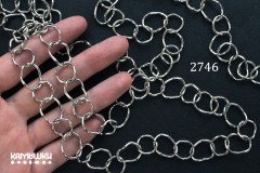 Цепь крупная фигурная "Мятые овалы"", звено 14х18 мм, №2746-0920, отрезок 25 см Цепь крупная фигурная "Мятые овалы"", звено 14х18 мм, №2746-0920, отрезок 25 см