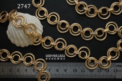 Цепь фигурная "два кольца", №2747-0920, отрезок 24 см