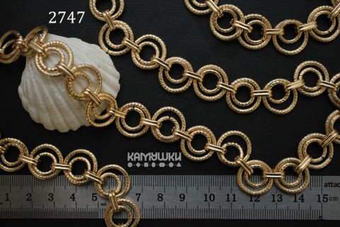 Цепь фигурная "два кольца", №2747-0920, отрезок 24 см