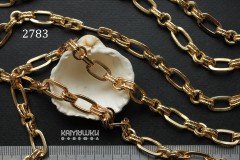 Цепь средняя, фигурная "овалы", звено 9х15 мм, №2783, отрезок 50 см