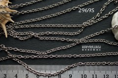 Цепочка стальная, звено 3х4 мм №2969S, отрезок 50 см