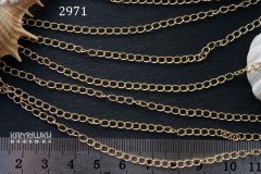Цепочка фигурная, овальные звенья 3х4 мм, №2971, отрезок 50 см