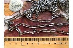Цепочка с плоскими прямоугольными звеньями, 50 см, №992 Цепочка с плоскими прямоугольными звеньями, 50 см, №992