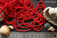 Цепочка металлическая, красная, звено 2,7х3 мм, №1554R, отрезок 50 см