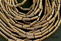 Геметин (имитация гематита), золотистый, "трубочка" 2х8 мм, набор 11 бусин Геметин (имитация гематита), золотистый, "трубочка" 2х8 мм, набор 11 бусин