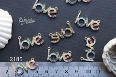 Коннектор "Love", 14х25 мм, №2185-0920, 1 шт Коннектор "Love", 14х25 мм, №2185-0920, 1 шт