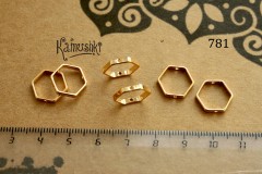 Коннектор-рамка "шестигранник" 12х13 мм №781, 1 шт